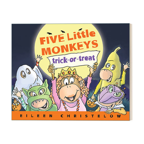 英文原版绘本 Five Little Monkeys Trick-or-Treat 五只小猴不给糖就捣蛋 廖彩杏书单儿童绘本 英文版 进口英语原版书籍