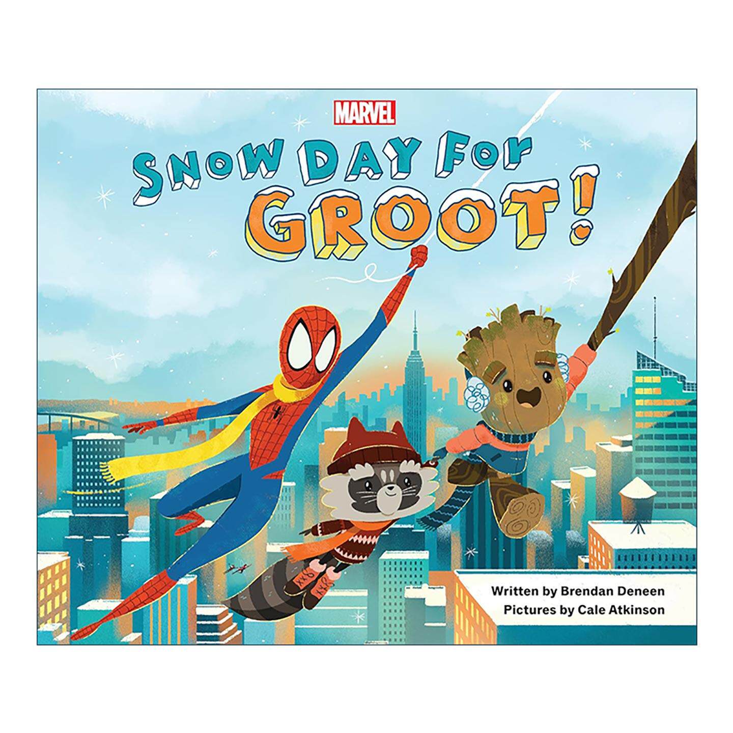 英文原版 Snow Day for Groot The Adventures of Rocket and Groot 格鲁特的下雪天 火箭浣熊与格鲁特历险记 儿童漫威绘本 精装