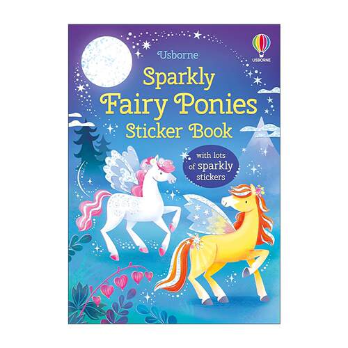 英文原版 Usborne Sparkly Fairy Ponies Sticker Book闪闪发光的小仙马贴纸 170多张贴纸 尤斯伯恩儿童益智游戏 进口英语原版书籍