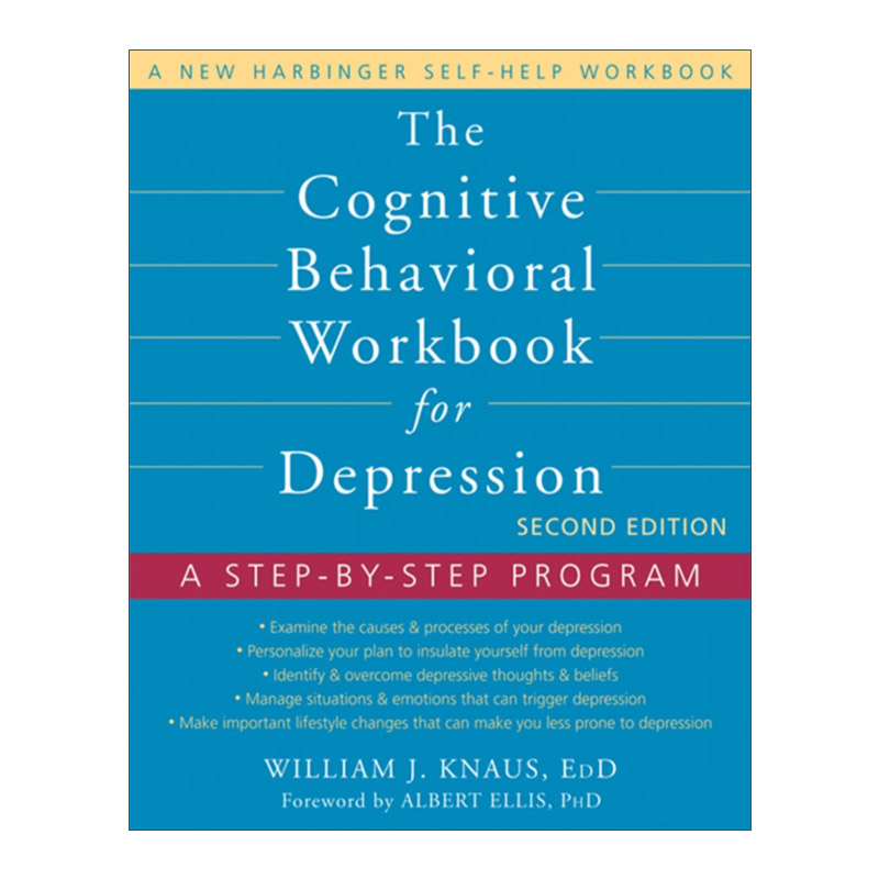 英文原版 The Cognitive Behavioral Workbook for Depression 2nd Edition 抑郁症认知行为练习册 第二版 英文版进口英语书籍 书籍/杂志/报纸 社会科学类原版书 原图主图