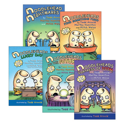 英文原版 Noodleheads Something Fishy 傻瓜面条头小子5册 爆笑漫画 儿童课外读物 和谐幽默全彩漫画故事书 英文版 进口英语书籍