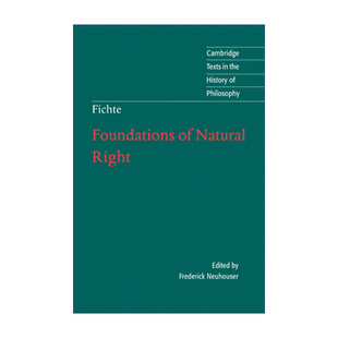英文原版 Foundations of Natural Right 费希特 自然法权基础 剑桥哲学史文本系列 英文版 进口英语原版书籍