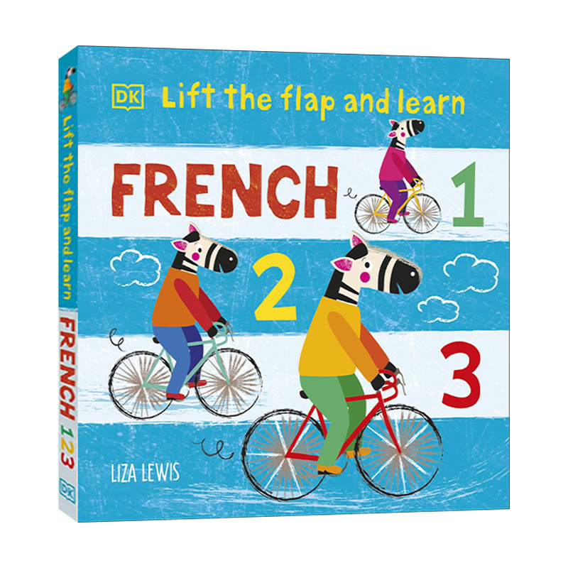 英文原版绘本 Lift the Flap and Learn French 1 2 3 英法双语学习数字 纸板翻翻书 英文版 进口英语原版书籍
