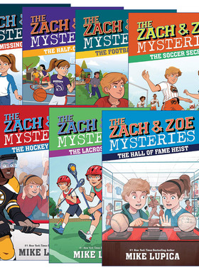 英文原版 The Zach and Zoe Mysteries 扎克和佐伊之谜系列7册 儿童体育运动推理章节桥梁故事书 Mike Lupica 英文版 进口原版书籍