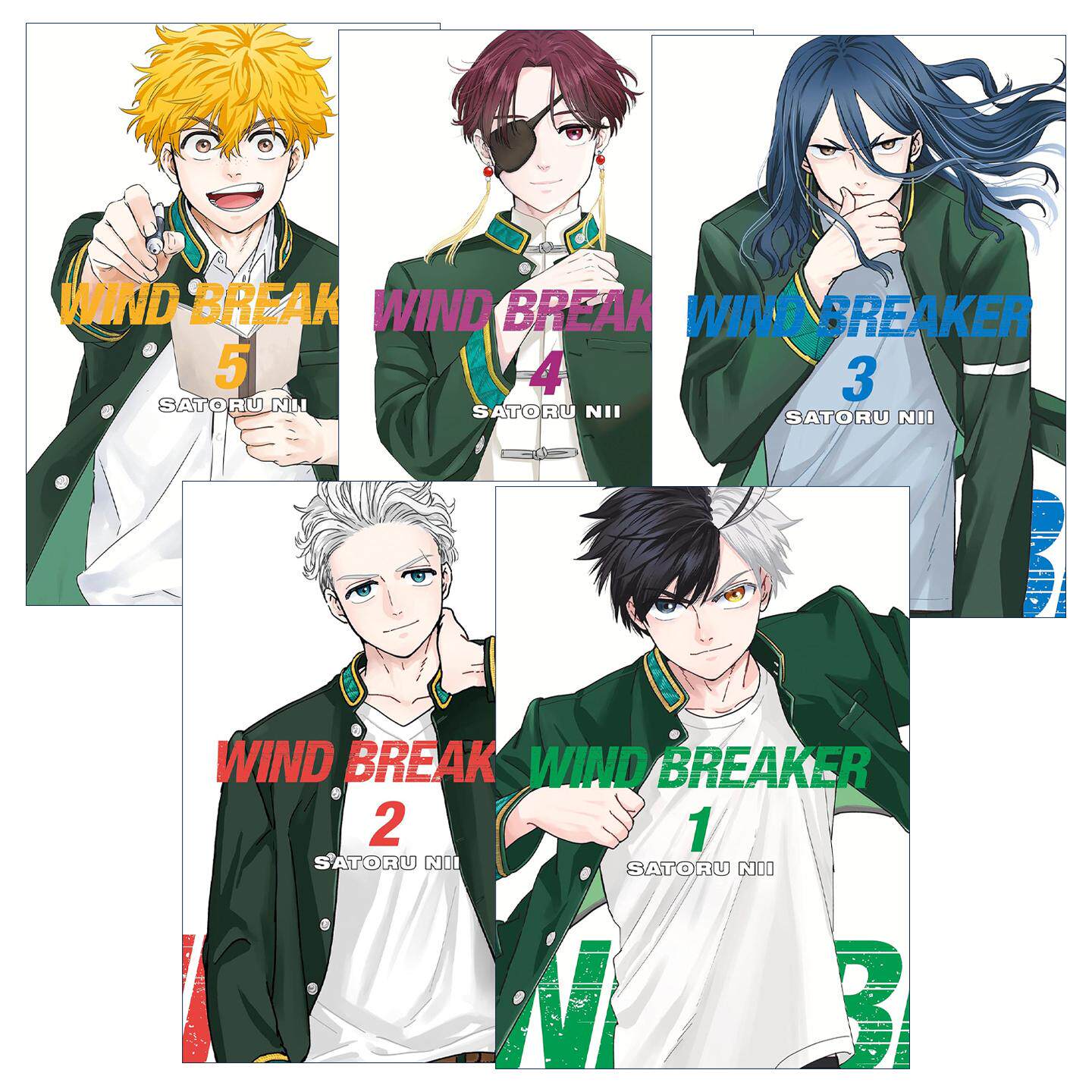 英文原版 Wind Breaker 防风铃 防风少年1-5册 同名热血动漫漫画 二位悟 英文版 进口英语原版书籍