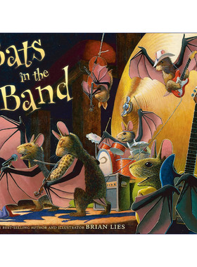 英文原版 Bats in the Band 乐队里的蝙蝠 儿童绘本 动物故事 英文版 进口英语原版书籍
