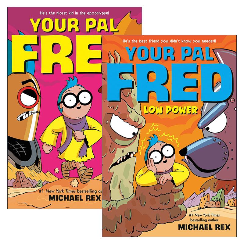 英文原版 Your Pal Fred 你的朋友弗雷德2册 儿童图像小说 科幻漫画 帮帮机器人系列作者迈克尔·雷克斯 英文版 进口英语原版书籍