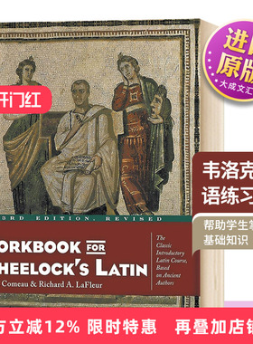 韦洛克拉丁语练习册 英文原版 Workbook for Wheelock's Latin 进口书 全英文版