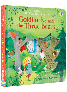 英文原版 Peep Inside a Fairy Tale Goldilocks and the Three Bears 金发姑娘和三只熊 低幼启蒙英语翻翻书 宝宝亲子互动纸板书