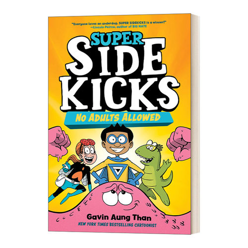 英文原版 No Adults Allowed 超级跟屁虫 漫画小说1 Super Sidekicks 1 英文版 进口英语原版书籍