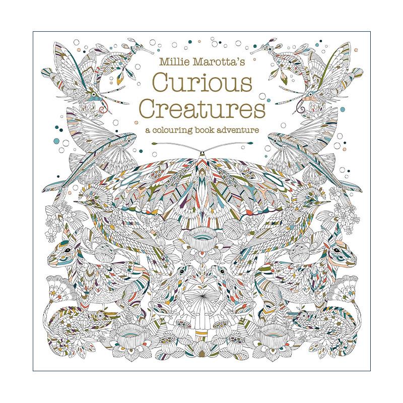 英文原版 Millie Marotta's Curious Creatures 米莉·马洛塔的奇妙生物 探索自然之美的手绘涂色书 英文版 进口英语原版书籍
