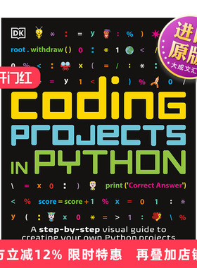 英文原版 Coding Projects in Python DK儿童Python程序编程图解指南 Carol Vorderman 英文版 进口英语原版书籍