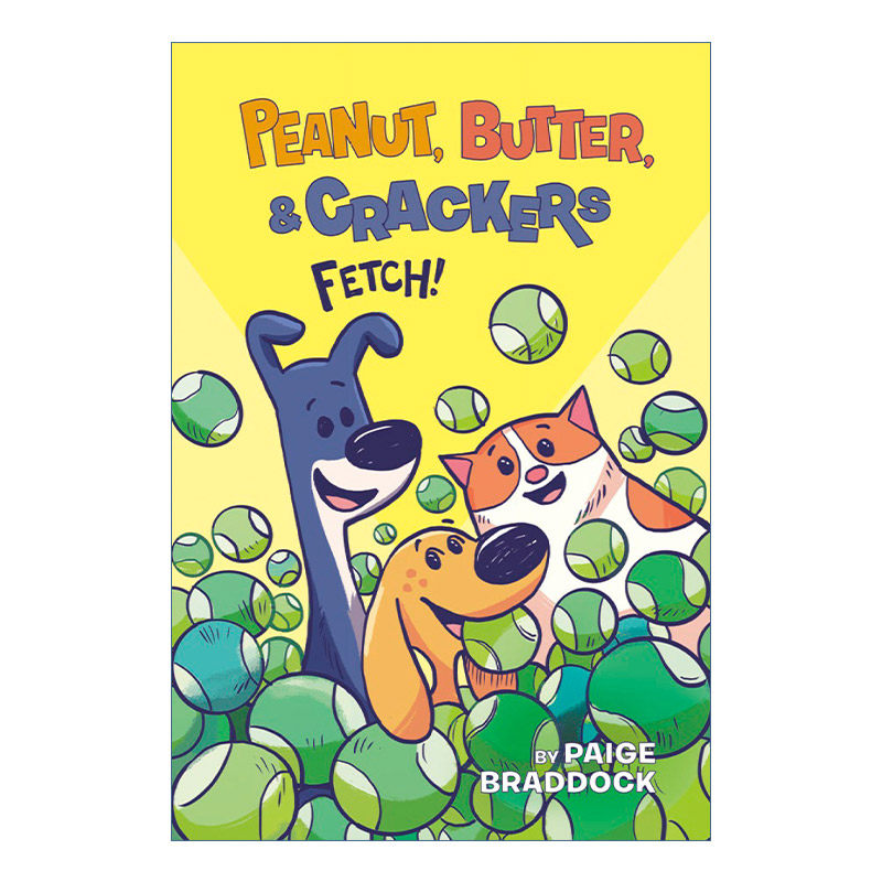 英文原版 Fetch! Peanut  Butter  and Crackers 02 花生，黄油和饼干系列2 去拿来 儿童幽默漫画 Paige Braddock 英文版进口书籍