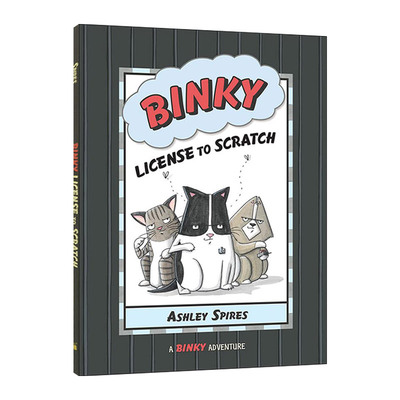 英文原版 Binky License to Scratch 太空猫宾基5 章节桥梁书 英文版 进口英语原版书籍