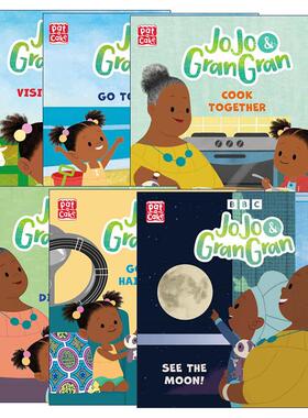 英文原版 JoJo & Gran Gran 乔乔和奶奶系列6册 儿童英文趣味绘本 BBC家庭情景动画 找到一只恐龙 一起做饭 英文版 进口原版书籍