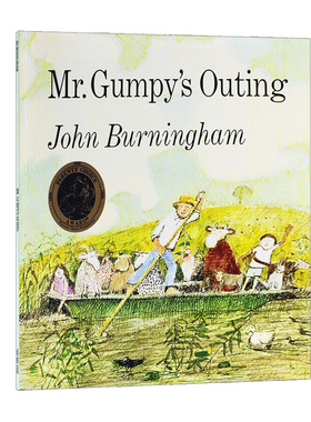 送音频英文原版和甘伯伯去游河Mr Gumpy's Outing 1970年凯特·格里纳威奖 吴敏兰3-6岁启蒙儿童纽约公共图书馆推荐绘本平装大开本