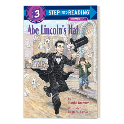 英文原版 Step into Reading 3 - Abe Lincoln's Hat 林肯的帽子 兰登分级阅读3 英文版 进口英语原版书籍