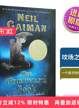 纽伯瑞金奖 英文原版小说 The Graveyard Book 坟场之书 中学生英语课外阅读读物 青少年幻想文学 雨果奖得奖长篇小说奖尼尔盖曼