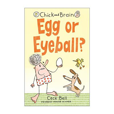 英文原版 Chick and Brain: Egg or Eyeball 小鸡和大脑系列 鸡蛋还是眼球 儿童幽默漫画绘本 纽伯瑞银奖 进口英语原版书籍