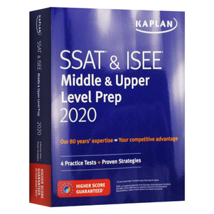 2020 Level SSAT 英文原版 美国中学入学考试 Middle 英文版 ISEE 进口书 Upper 卡普兰SSAT和ISEE中高级备考策略2020版 Prep