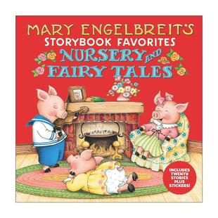 玛丽·恩格尔布赖特童谣童话故事书集 带贴纸 Nursery Tales Storybook Fairy Engelbreit’s and 精装 英文原版 Favorites Mary