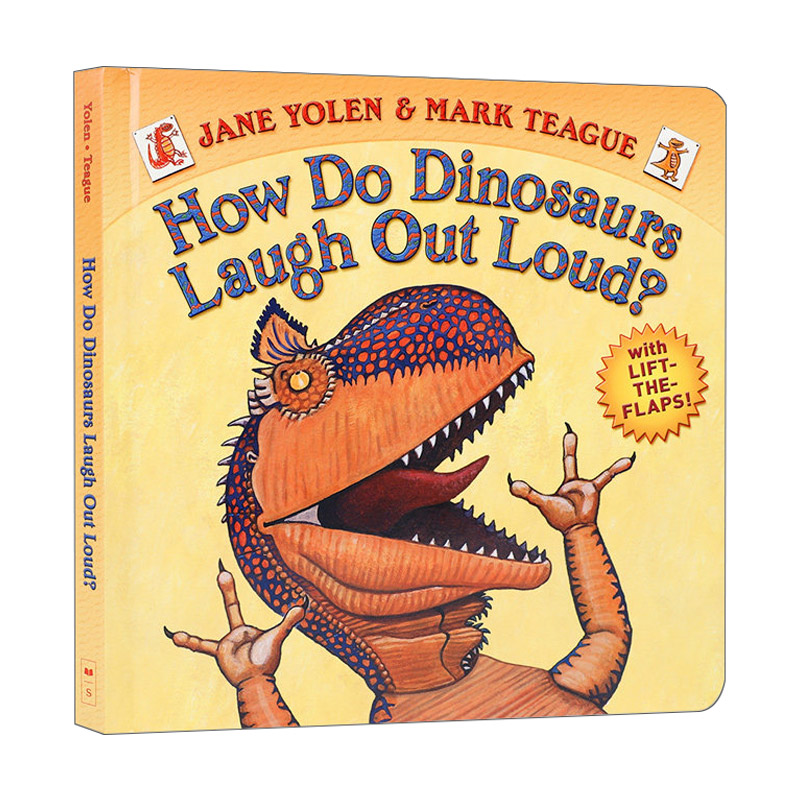 英文原版 How Do Dinosaurs Laugh Out Loud? 恐龙如何大声笑 家有恐龙系列 纸板书 英文版 进口英语原版书籍