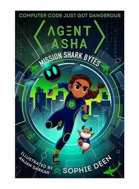 英文原版 Agent Asha Mission Shark Bytes 特工阿莎 鲨鱼字节任务 儿童STEM主题动作冒险小说 英文版 进口英语原版书籍