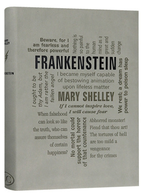 精装 Frankenstein 英文原版科幻小说书 弗兰肯斯坦 科学怪人 玛丽雪莱 英文版经典恐怖小说 皮革版 进口原版英语书籍