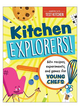英文原版 Kitchen Explorers 厨房探险家 60+食谱 实验与游戏 儿童益智科普活动书 America's Test Kitchen 进口英语原版书籍