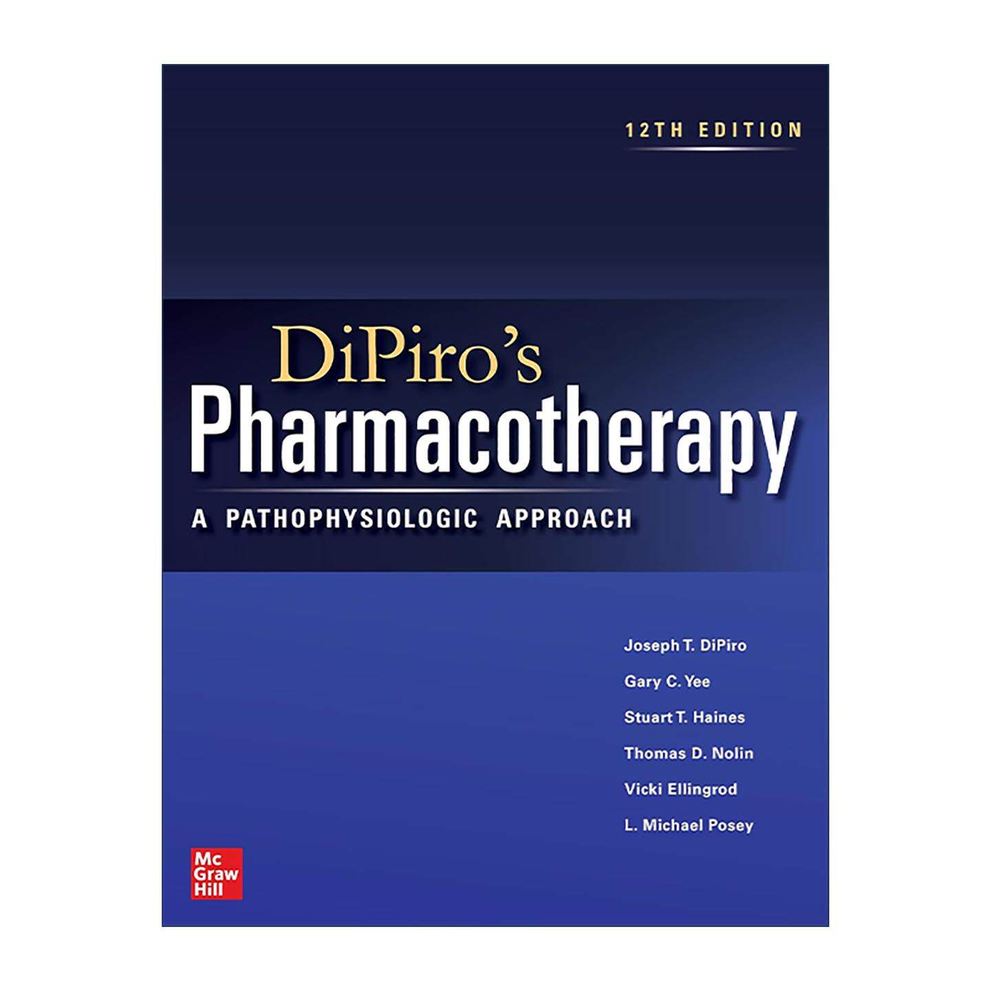 英文原版 Dipiro's Pharmacotherapy 药理治疗 病理生理学方法 第12版 精装 英文版 进口英语原版书籍