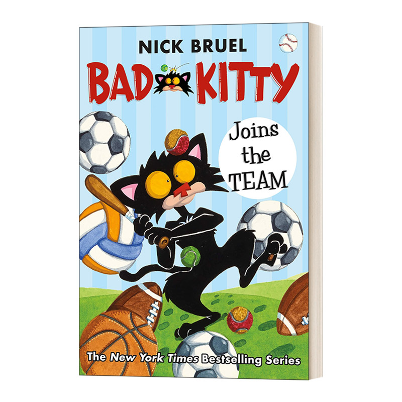 英文原版 Bad Kitty Joins The Team 坏小猫加入团队 儿童英语幽默故事 英文版 进口英语原版书籍
