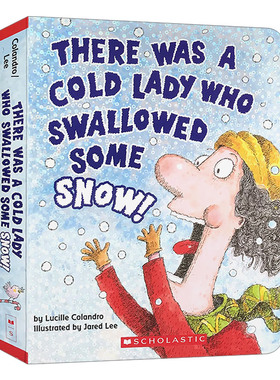 英文原版绘本 There Was a Cold Lady Who Swallowed Some Snow 有个老婆婆吞了几片雪花 纸板书绘本 英文版 进口英语原版书籍