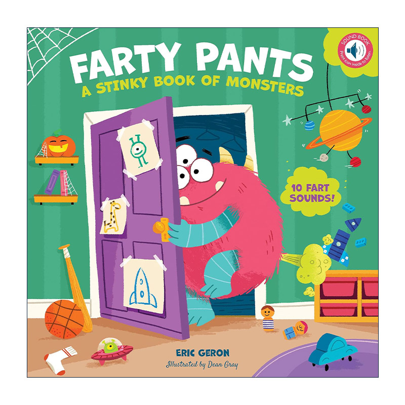 英文原版 Farty Pants A Stinky Book of Monsters 屁屁裤 小怪兽的臭臭书 10种屁声精装发声书 英文版 进口英语原版书籍