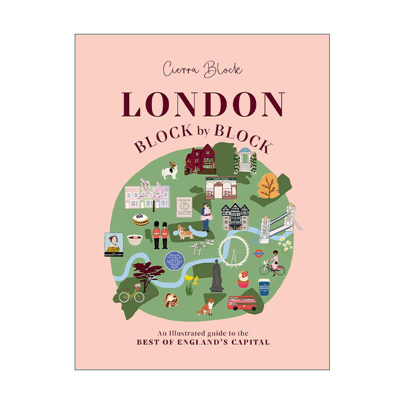 英文原版 London Block by Block 大街小巷 伦敦 标志性城市插图指南系列精装 英文版 进口英语原版书籍