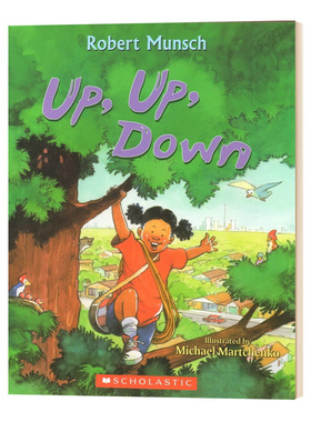 Up, Up, Down 蒙施爷爷讲故事 Robert Munsch 英文原版绘本 A4大开本 儿童睡前故事 幽默故事书