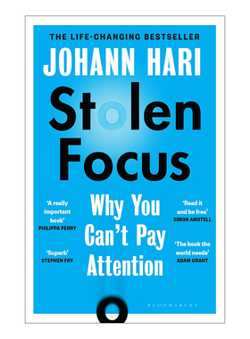 英文原版 Stolen Focus 被偷走的注意力 失联作者约翰·哈里新作 英文版 进口英语原版书籍