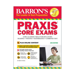 英文原版 PRAXIS Core Exams 巴朗 美国教师资格考试 Core核心学术技能 第2版 含在线资源 英文版 进口英语原版书籍