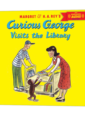 英文原版 Curious George Visits the Library with downloadable audio 好奇猴乔治去图书馆 音频可下载 英文版 进口英语原版书籍