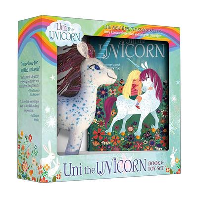英文原版 Uni the Unicorn Book and Toy Set 独角兽尤尼 绘本与玩具盒装套装 鸭子 兔子 作者艾米·克劳斯·罗森塔尔 英文版
