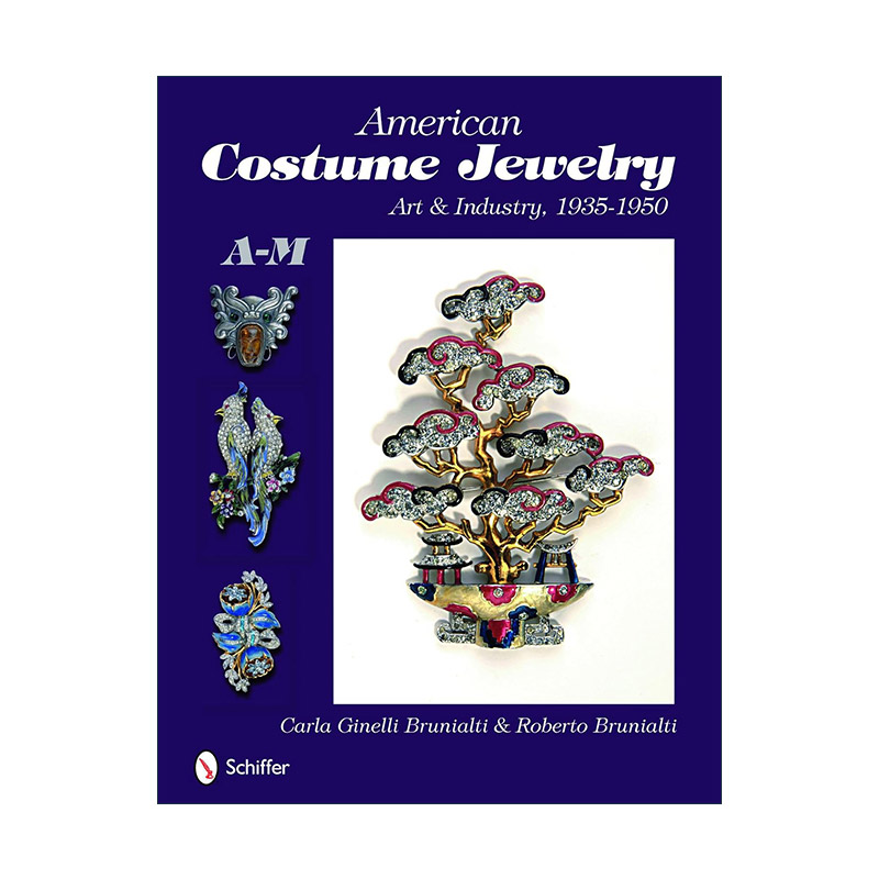英文原版 American Costume Jewelry 美国服装配饰珠宝图册 卷一 复古中古首饰 精装收藏集 Roberto Brunalti 进口英语原版书籍