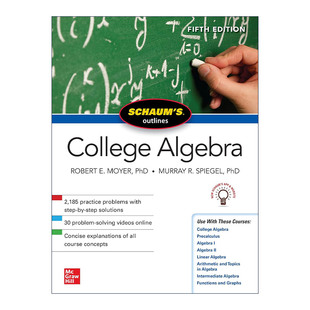 英文原版 Schaum's Outline of College Algebra 全美经典学习指导系列 大学代数 第5版 英文版 进口英语原版书籍