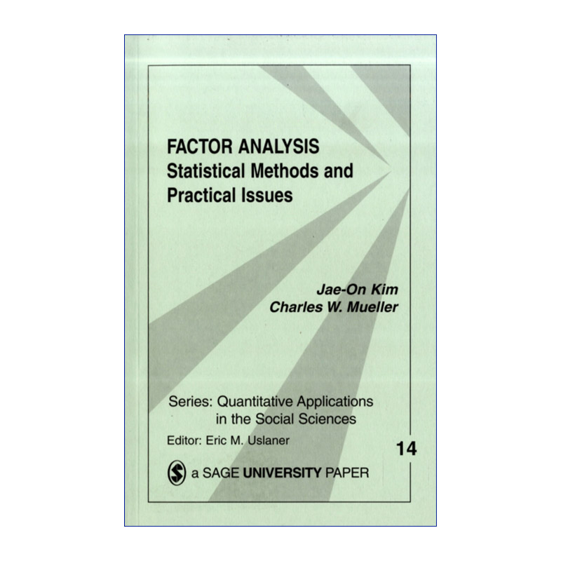 英文原版 Factor Analysis 因子分析 统计方法与应用问题 金在温 SAGE社会科学定量研究应用丛书 英文版 进口英语原版书籍