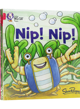 英文原版 BigCat Phonics Pink A 柯林斯大猫系列 带CD 幼儿进阶阅读 8本组合 英文版 进口英语原版书籍儿童图书