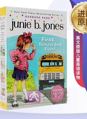 Junie B. Jones’s First Boxed Set Ever 英文原版儿童英语读物 朱尼琼斯系列套装1-4册 初级章节书桥梁书 英文版