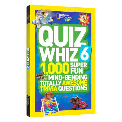 National Geographic Kids Quiz Whiz 6 国家地理儿童智力测验6 儿童课外阅读百科全书 英语启蒙认知习题10-14岁提升孩子思考能力