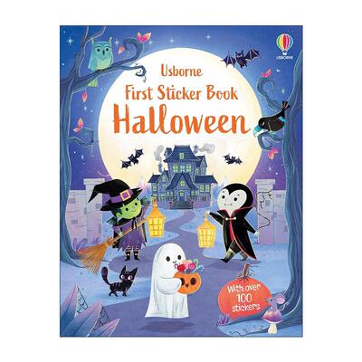 英文原版 Usborne First Sticker Book Halloween 尤斯伯恩贴纸书 万圣节 儿童互动益智游戏 英文版 进口英语原版书籍
