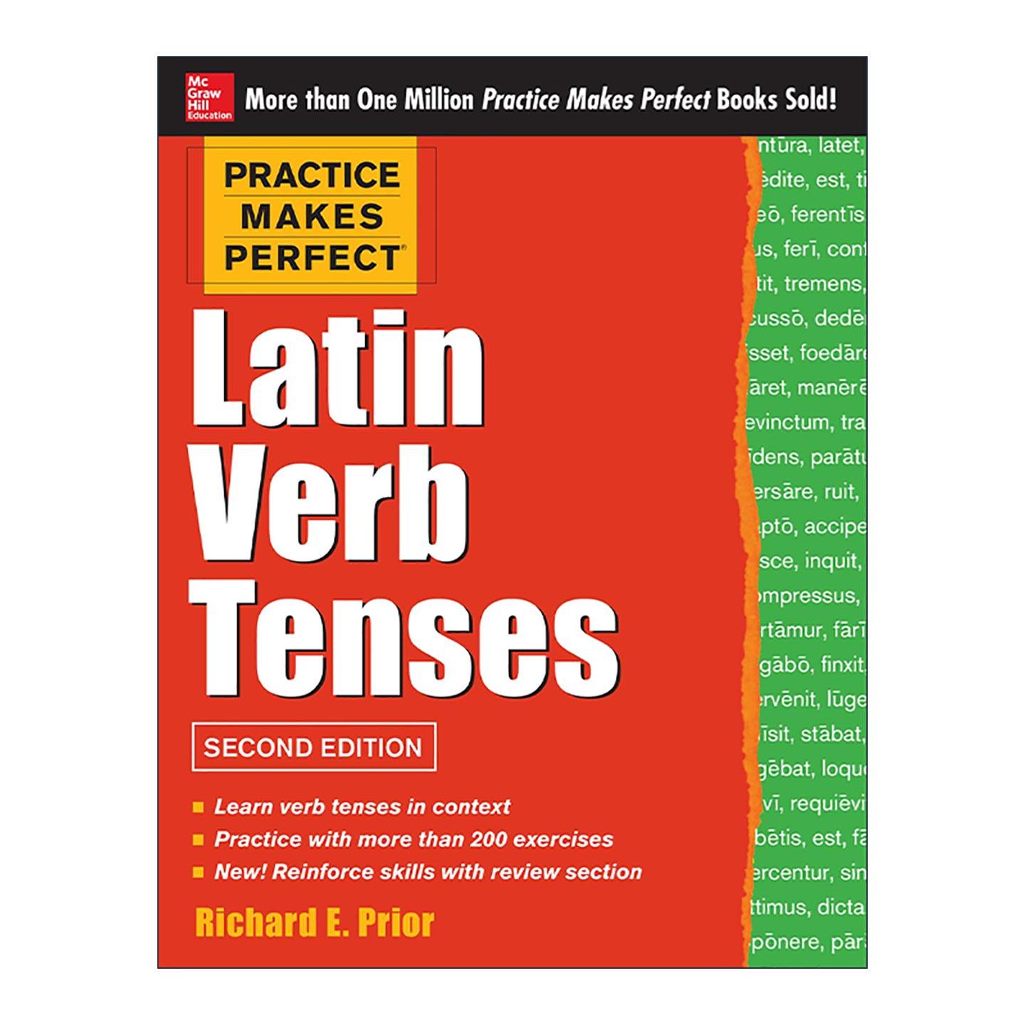 原版 Practice Makes Perfect Latin Verb Tenses 孰能生巧 拉丁语动词时态 第2版 进口原版书籍