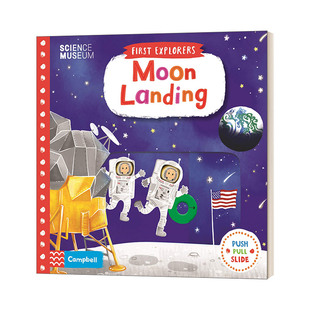 Moon 小小探索家系列 First 进口英语原版 书籍 机关操作书 登月 Landing Explorers 英文原版 英文版