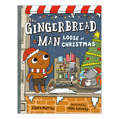 英文原版 The Gingerbread Man Loose at Christmas The Gingerbread Man Is Loose 姜饼人圣诞夜出逃 姜饼人冒险记系列 儿童精装