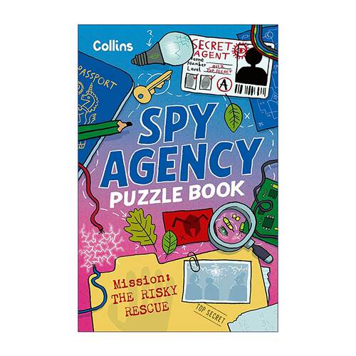 英文原版 Spy Agency Puzzle Book The Risky Rescue 柯林斯特工解谜书 危险营救 逻辑思维训练 英文版 进口英语原版书籍